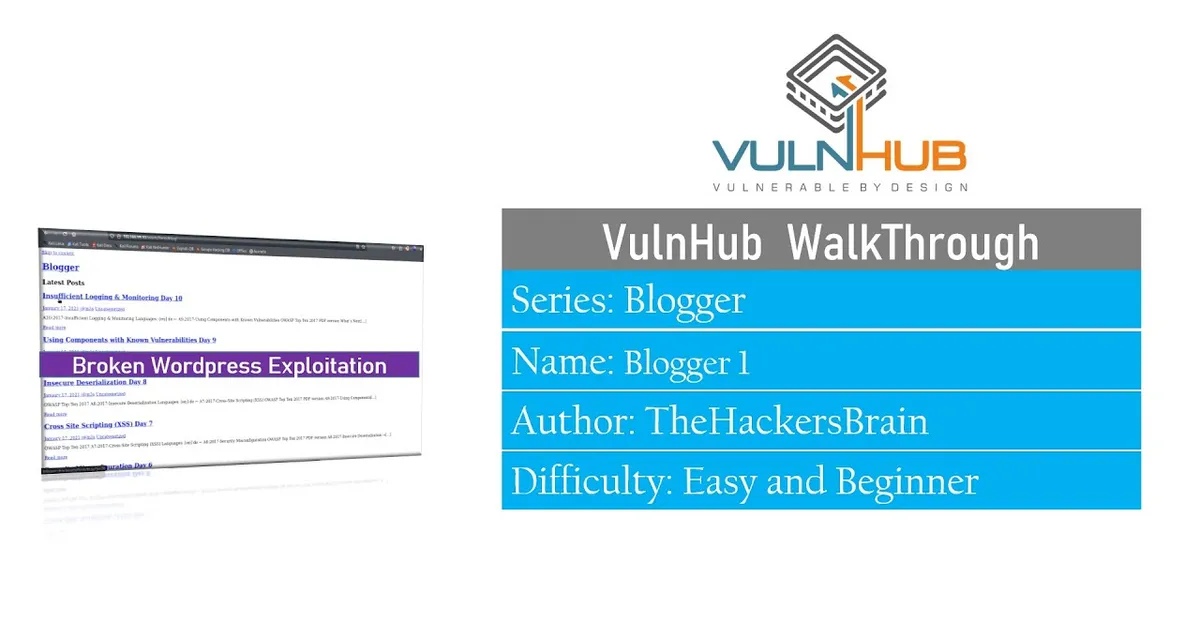 blogger: 1 - VulnHub