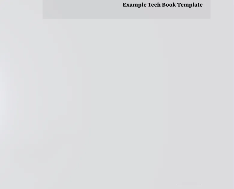 Tech Book Latex Template