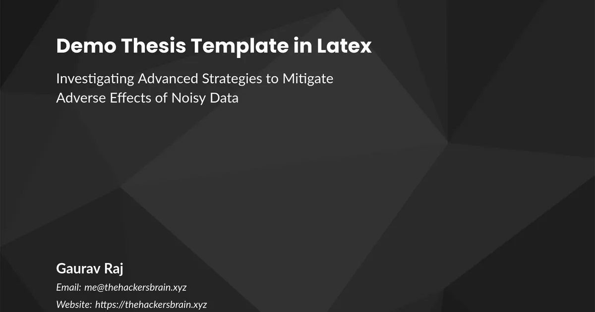 Thesis Latex Template